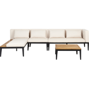 Beliani BRACCIANO - Loungeset-Beige-FSC® gecertificeerd acaciahout