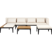 Beliani BRACCIANO - Loungeset-Beige-FSC® gecertificeerd acaciahout