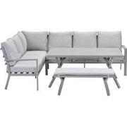 Garden Impressions Senja lounge dining set 4-delig links - valley sand