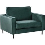 Beliani SAVALEN - Fauteuil-Groen-Fluweel