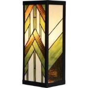 LumiLamp Wandlamp Tiffany 14x16x40 cm Beige Glas Metaal