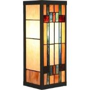 LumiLamp Wandlamp Tiffany 14x16x40 cm Beige Glas Metaal