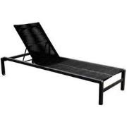 Ishi stackable lounger alu black/rope black