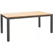 Arashi dining table 169x90cm. alu dark grey/teak