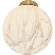 Plafonniere Carrara - Goud/Wit - Ø28cm