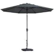 Paros II round grey stokparasol 300 cm zonwering