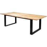 Kaihou table 240x100cm. alu black/teak