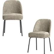 BePureHome Vogue Eetkamerstoelen - Velvet - Wheatfield - Set van 2