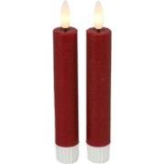 Ledkaars Lyon 2x2x15 cm rood set van 2