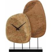 Mica Decorations Decoratief Object Clock - 32.5x10x41 cm - MDF - Bruin