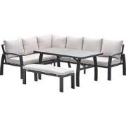 Garden Impressions Cameron lounge dining set 4-delig links - desert sa...