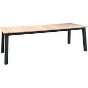 Muro dining table 236x90 cm aluminium dark grey/teak