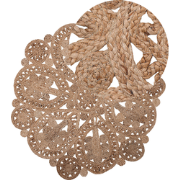 Beliani BUCAK - Laagpolig-Beige-Jute