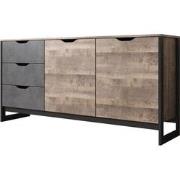 Meubella Dressoir Acasia - Grijs - Eiken - 161 cm