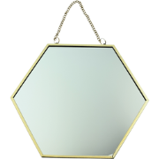 MISOU Hexagon Spiegel - Goud - 17x20 cm - Klein - Wandspiegel - Luxe -...