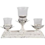 Clayre & Eef Kandelaar  36x12x25 cm Grijs Ijzer Kaarsenstandaard