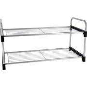 Praktische Metalen Schoenenrek 2 Laags - Schoenenkast 63x30x32cm - 4 a...