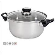 Braadpan stoofpan met deksel Ø 24cm RVS geschikt voor alle warmtebronn...