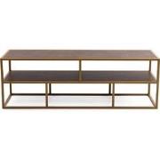 Stalux Tv-meubel 'Luuk' 150cm, kleur goud / lederlook bruin