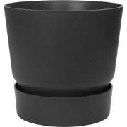Greenville rond 25 bloempot living black buiten dia. 24,48 x h 23,31 c...