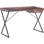 Beliani NOXON - Bureau-Donkere houtkleur-Vezelplaat