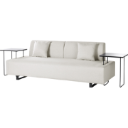 Beliani SOKNA - Driezitsbank-Beige-Polyester