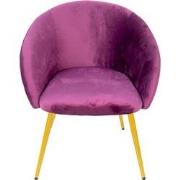 Clayre & Eef Eetkamerstoel  65x64x74 cm Paars Textiel Stoel