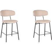 LABEL51 Barkruk Zif - Naturel - Boucle - Zithoogte 65cm - set van 2