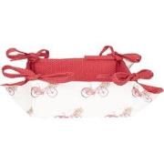 Clayre & Eef Broodmand  35x35x8 cm Rood Wit Katoen Fiets Cadeau keuken