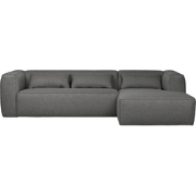WOOOD Bean Chaise Longue Rechts - Polyester - Mid Grey