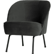 BePureHome Vogue Fauteuil - Velvet - Zwart - 69x57x70