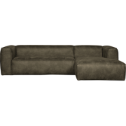 WOOOD Bean Chaise Longue Rechts - Ecoleer - Army Green - 73x305x175