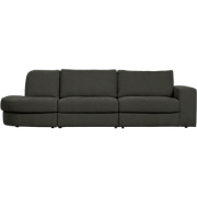 vtwonen Family 2,5-Zits Ronding Links - PE - Antraciet - 85x298x98