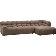 WOOOD Allure Chaise Longue Bank Rechts - Polyester - Bruin -79x324x165
