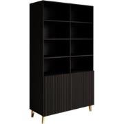 Meubella Boekenkast Palamos - Mat zwart - 100 cm