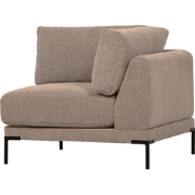 vtwonen Couple Bank Hoekelement - Polyester - Mud Melange