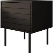 Meubella Nachtkastje Cordoba - Zwart - 45 cm - Set van 2