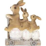 Clayre & Eef Beeld Konijn 12 cm Bruin Polyresin Woonaccessoires