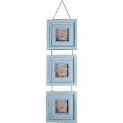 Clayre & Eef Fotolijst  7x7 cm Blauw MDF Rechthoek Fotokader