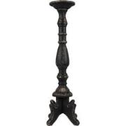 Clayre & Eef Kandelaar  60 cm Zwart Hout Kaarsenstandaard