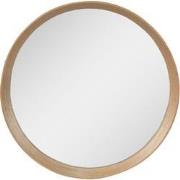 Clayre & Eef Spiegel  Ø 50 cm Bruin Hout Rond Grote Spiegel