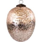 Clayre & Eef Kerstbal  Ø 9 cm Roze Glas Kerstboomversiering