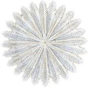 Clayre & Eef Decoratie schaal  Ø 20x1 cm Wit Goudkleurig Kunststof Ron...