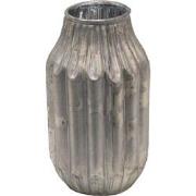 Clayre & Eef Vaas  5x8x15 cm Grijs Glas Glazen Vaas