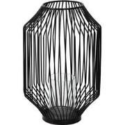 Clayre & Eef Windlicht  Ø 20x31 cm Zwart Ijzer Kaarsenhouder