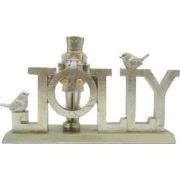 Clayre & Eef Beeld Notenkraker 18 cm Goudkleurig Polyresin Jolly Kerst...