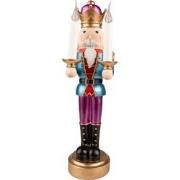 Clayre & Eef Beeld Notenkraker 41 cm Blauw Paars Polyresin Kerstdecora...