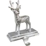 Clayre & Eef Haak Kerstsok Rendier 21 cm Zilverkleurig Aluminium