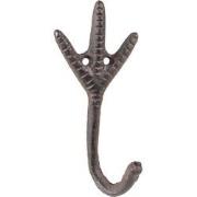 Clayre & Eef Wandhaak Poot 7x5x14 cm Bruin Ijzer Kapstok