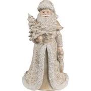 Clayre & Eef Beeld Kerstman 15 cm Goudkleurig Polyresin Kerstfiguren